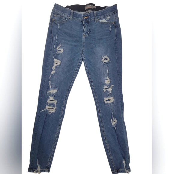 torrid Denim - Torrid Distressed Skinny Blue Jeans Premium Stretch  Size 16